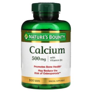 Natures Bounty Cálcio com Vitamina D 500 mg 300 Cápsulas