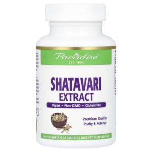 Paradise Herbs Extrato de Shatavari 60 Cápsulas Vegetarianas (250 mg por Cápsula)
