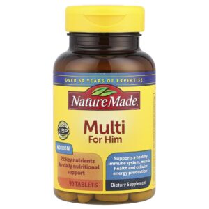 Nature Made Multi para ele sem ferro 90 Comprimidos