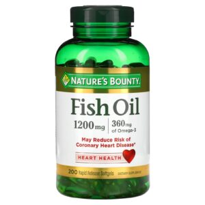 Natures Bounty Óleo de Peixe 1.200 mg 200 Cápsulas Softgel de Liberação Rápida