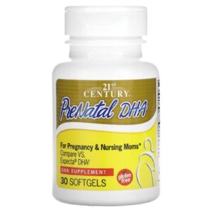 21st Century Pré-Natal DHA 30 Cápsulas Softgel (200 mg por Cápsula Softgel)