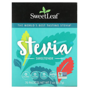 SweetLeaf Stevia Adoçante de Estévia 70 Embalagens 08 g (0028 oz) Cada