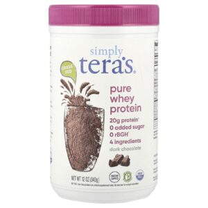 Simply Teras Proteína Whey Pura Chocolate Amargo 340 g (12 oz)