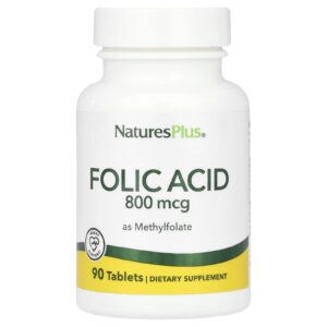 NaturesPlus Ácido Fólico como Metilfolato 800 mcg 90 Comprimidos