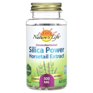 Natures Life Extrato de Cavalinha Silica Power 300 mg 60 Cápsulas Vegetarianas