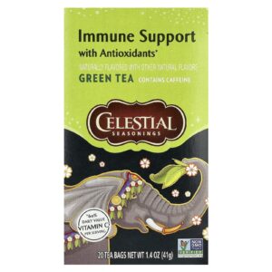 Celestial Seasonings Chá Verde Suporte Imunológico com Antioxidantes 20 Saquinhos de Chá 41 g (14 oz)