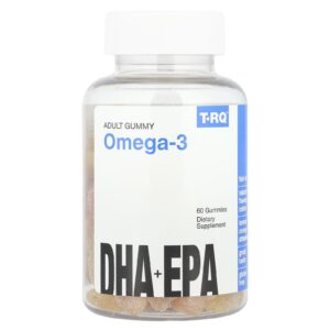 T-RQ Goma para Adultos Ômega-3 DHA + EPA Limão Laranja Morango 60 Gomas