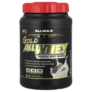 ALLMAX GOLD ALLWHEY® Whey Protein Premium Cookies e Creme 907 g (32 oz)