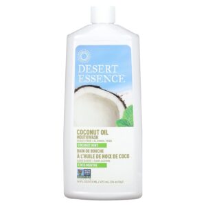 Desert Essence Enxaguante bucal com Óleo de Coco Hortelã de Coco 473 ml (16 fl oz)