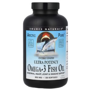 Source Naturals Arctic Pure® Óleo de Peixe Ômega-3 850 mg 120 Cápsulas Softgel