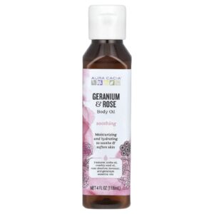 Aura Cacia Óleo Corporal Gerânio e Rosa 118 ml (4 fl oz)