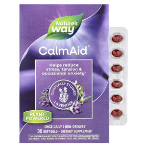 Natures Way CalmAid Lavanda Clinicamente Estudada 80 mg 30 Cápsulas Softgel