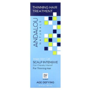 Andalou Naturals Célula-tronco de Argão Tratamento Intensivo para o Couro Cabeludo Tratamento para Afinamento dos Cabelos Antienvelhecimento 62 ml (21 fl oz)