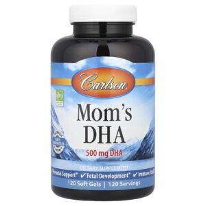 Carlson DHA da Mãe 500 mg 120 Cápsulas Softgel