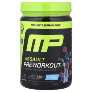 MusclePharm Pré-treino Assault® Framboesa Azul 344 g (121 oz)