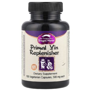 Dragon Herbs Reforçador Primal Yin 500 mg 100 Cápsulas Vegetarianas