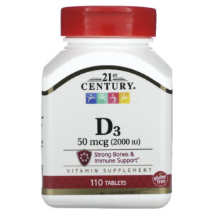 21st Century Vitamina D3 50 mcg (2.000 UI) 110 comprimidos