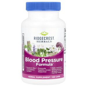 RidgeCrest Herbals Blood Pressure Formula™ 120 Cápsulas
