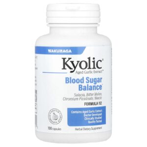 Kyolic Aged Garlic Extract™ Equilíbrio do Açúcar no Sangue Formula 112 100 cápsulas