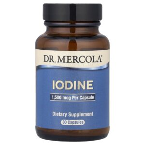 Dr. Mercola Iodo 1.500 mcg 30 Cápsulas (1.500 mcg por Cápsula)