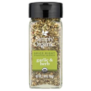 Simply Organic Tempero Orgânico Ideal de Misturas do Dia a Dia Erva de Alho 20 oz (56 g)