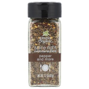 Simply Organic Spice Right Misturas para o Dia a Dia Pimenta e Muito Mais 62 g (22 oz)