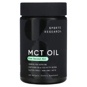 Sports Research Óleo TCM 120 Cápsulas Softgel (1.000 mg por Cápsula Softgel)