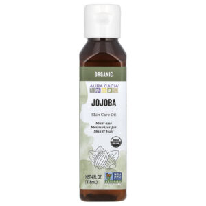 Aura Cacia Orgânico Óleo de Cuidados com a Pele Jojoba para dar Equilibro 4 fl oz (118 ml)