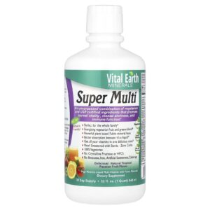 Vital Earth Minerals Super Multi Sabor Natural de Tangerina Tropical 946 ml (32 fl oz)