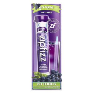 Zipfizz Mistura para Bebida Energética Uva 20 Tubos 11 g (039 oz) Cada