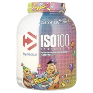Dymatize ISO100® Hidrolisado 100% de Isolado de Proteína Whey Pedras para Bolo de Aniversário 23 kg (5 lb)