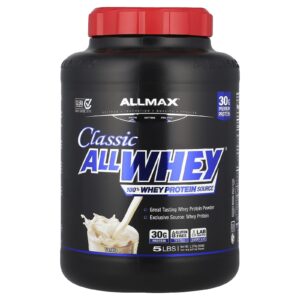 ALLMAX CLASSIC ALLWHEY® 100% Fonte de Whey Protein Baunilha 2.27 g (5 lbs)
