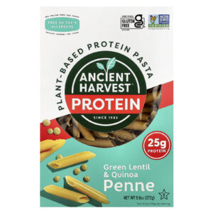 Ancient Harvest Macarrão Proteico à Base de Plantas Penne de Lentilha Verde e Quinoa 272 g (96 oz)