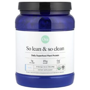 Ora Proteína Superalimento à Base de Plantas So Lean e So Clean Baunilha 600 g (212 oz)