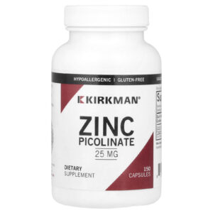 Kirkman Labs Picolinato de Zinco 25 mg 150 Cápsulas