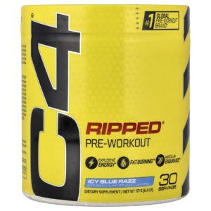 C4 / Cellucor C4 Ripped® Pré-treino Icy Blue Razz 177 g (62 oz)