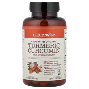 NatureWise Curcumina de Cúrcuma Orgânica 90 Cápsulas Veganas