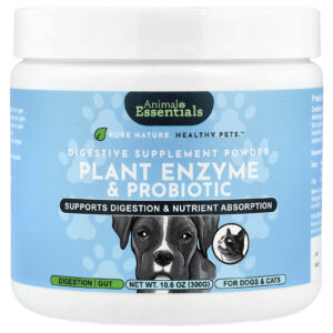 Animal Essentials Probiótico e Enzimas Vegetais Para Cães e Gatos 300 g (106 oz)