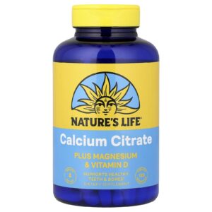 Natures Life Citrato de Cálcio Mais Magnésio e Vitamina D 120 Comprimidos