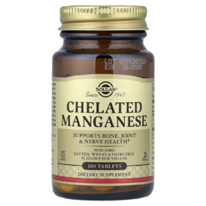 Solgar Manganês Quelado 100 Comprimidos (8 mg por Comprimido)