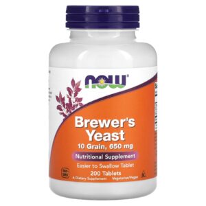 NOW Foods Levedura de Cerveja 650 mg (200 Comprimidos)