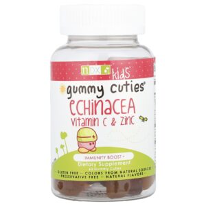 Natural Dynamix (NDX) Gummy Cuties Kids Equinácea Vitamina C e Zinco 60 Balas de Goma