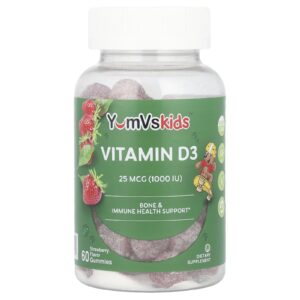 YumVs Vitamina D Sabor Delicioso de Frutos Silvestres 1.000 UI 60 Geleias