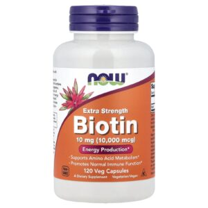 NOW Foods Biotina 10 mg 120 Cápsulas Vegetais
