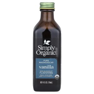 Simply Organic Baunilha de Madagascar Pura Flavorizante Sem Álcool 118 ml (4 fl oz)