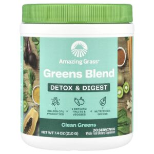 Amazing Grass Mistura de Verduras Detox e Digestão Verduras Puras 210 g (74 oz)