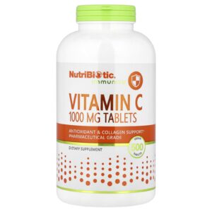 NutriBiotic Immunity Vitamina C 1.000 mg 500 Comprimidos Veganos
