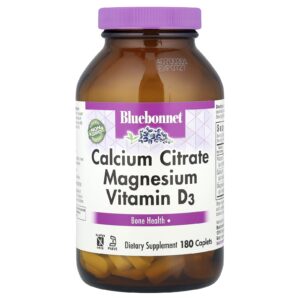 Bluebonnet Nutrition Citrato de Cálcio Magnésio Vitamina D3 180 Cápsulas