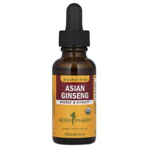 Herb Pharm Ginseng Asiático Sem Álcool 30 ml (1 fl oz)