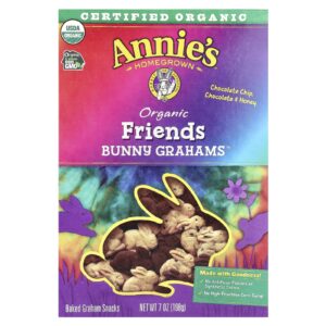 Annies Homegrown Organic Friends Bunny Grahams™ Gotas de Chocolate Chocolate e Mel 198 g (7 oz)